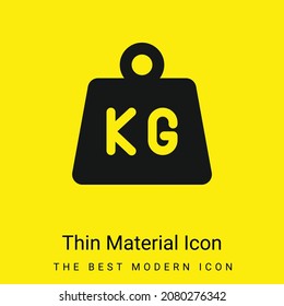 Icono de material amarillo brillante mínimo