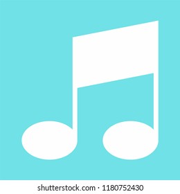 Bar musical note icon. Flat illustration of bar musical note vector icon for web design