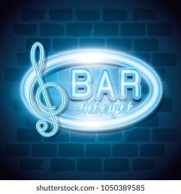 bar neon label icon
