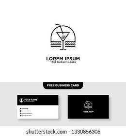 Bar And Night Club Logo, Free Business Card