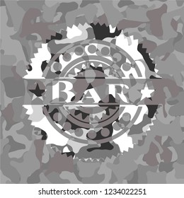 Bar on grey camouflaged pattern