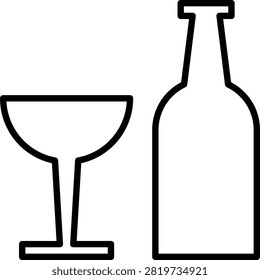 Bar Outline Icon, Tavern Pub Nightlife Beverage Establishment Alcohol