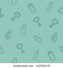 Bar outline isometric pattern. Vector illustration, EPS 10