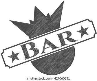 Bar with pencil strokes
