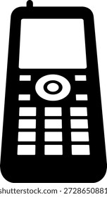 Silueta de Vector aislada del teléfono de la barra