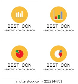 la colección de logotipos de barras y gráficos circulares puede utilizarse para empresas y marcas