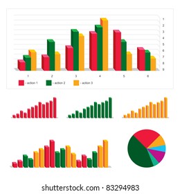 Bar Pie Graph Chart collection