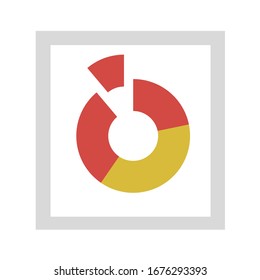 Bar Pie Graph Chart on white background. Vector illustration in trendy flat style. EPS 10.