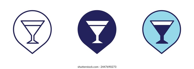 Bar Pin Icon - Navigation Set