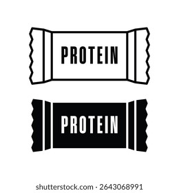 bar protein icon vector design concept silhouette and outline style