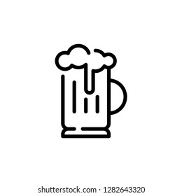 Bar, pub and beverage icon. Single high quality bar, pub and beverage related icon. Isolated bar, pub and beverage symbols in white background. Graphic icons element
