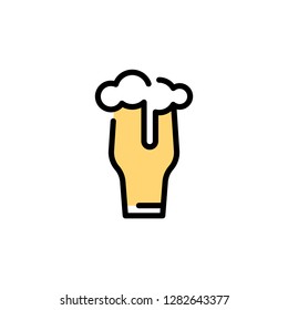 Bar, pub and beverage icon. Single high quality bar, pub and beverage related icon. Isolated bar, pub and beverage symbols in white background. Graphic icons element
