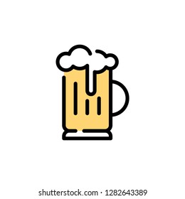 Bar, pub and beverage icon. Single high quality bar, pub and beverage related icon. Isolated bar, pub and beverage symbols in white background. Graphic icons element
