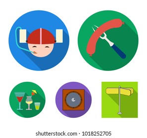 Bar, pub, restaurant, cafe .Pub set collection icons in flat style vector symbol stock illustration web.