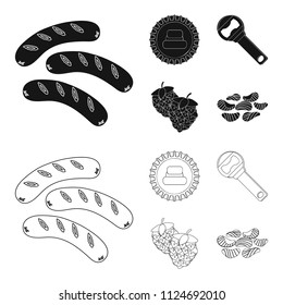 Bar, pub, restaurant, cafe .Pub set collection icons in black,outline style vector symbol stock illustration web.