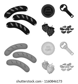 Bar, pub, restaurant, cafe .Pub set collection icons in black,monochrome style vector symbol stock illustration web.