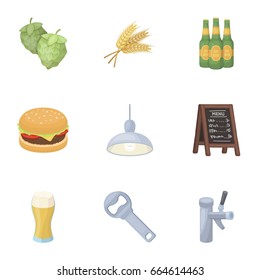 Bar, pub, restaurant, cafe .Pub set collection icons in cartoon style vector symbol stock illustration web.