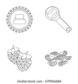Bar, pub, restaurant, cafe .Pub set collection icons in outline style vector symbol stock illustration web.