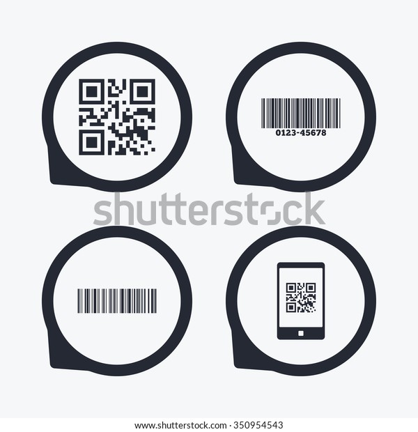 Image Vectorielle De Stock De Icônes De Code Barre Et Qr