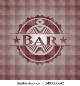 Bar red geometric emblem. Seamless.