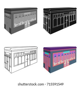 Bar, restaurant. Architectural construction of the bar single icon in cartoon style vector symbol stock illustration web.