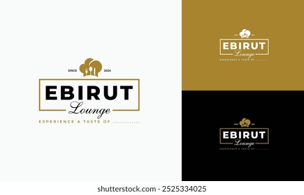 Modelo vetorial totalmente editável do logotipo de bar e restaurante