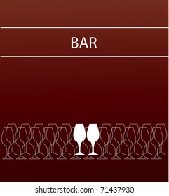 bar or restaurant menu template. glass on pink glasses pink template