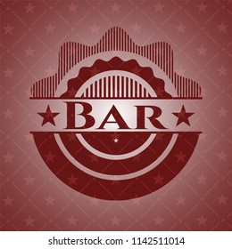 Bar retro red emblem