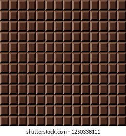 Сhocolate bar seamless pattern sweet texture. Vector background.