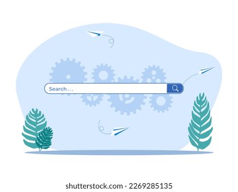 bar to search for information online. search engine concept vector illustration
