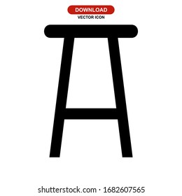 bar seat icon or logo isolated sign symbol vector illustration - high quality black style vector icons
