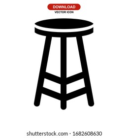 bar seat icon or logo isolated sign symbol vector illustration - high quality black style vector icons
