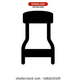 bar seat icon or logo isolated sign symbol vector illustration - high quality black style vector icons
