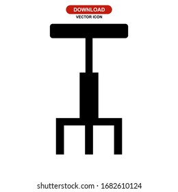 bar seat icon or logo isolated sign symbol vector illustration - high quality black style vector icons
