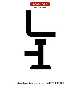 bar seat icon or logo isolated sign symbol vector illustration - high quality black style vector icons
