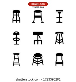 bar seat icon or logo isolated sign symbol vector illustration - Collection of high quality black style vector icons
