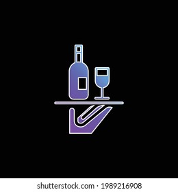 Bar Service blue gradient vector icon