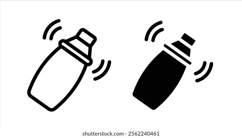 Bar shaker Icon collection in filled and stroke style.