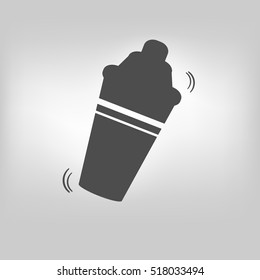Bar shaker icon on gray background