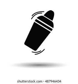 Bar shaker icon. White background with shadow design. Vector illustration.