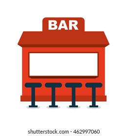 bar shop building icon vector illustration design