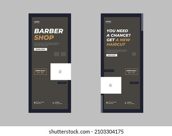 Bar Bar Shop Roll Up banner  Flyer Template, Haircut roll Up banner Design, 
Fashion haircut Dl Flyer.