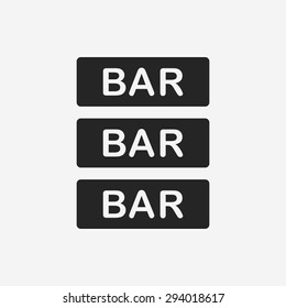 Bar shop sign icon
