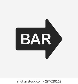 Bar shop sign icon