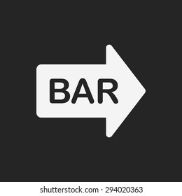 Bar shop sign icon