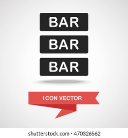 Bar shop sign icon