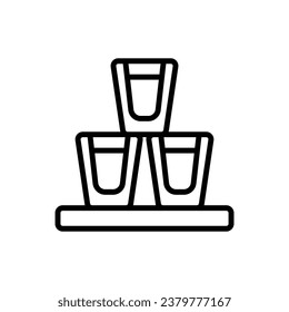 Bar Shots Outline Icon Vector Illustration