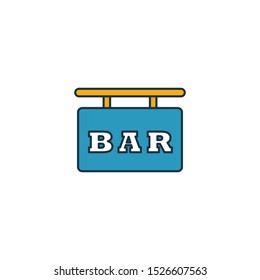 Bar Sign icon. Outline filled creative elemet from bar and restaurant icons collection. Premium bar sign icon for ui, ux, apps, software and infographics.