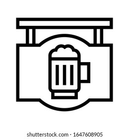 Bar sign icon, Saint patrick's day related vector illustration