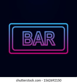 Bar sign nolan icon. Simple thin line, outline vector of casino icons for ui and ux, website or mobile application